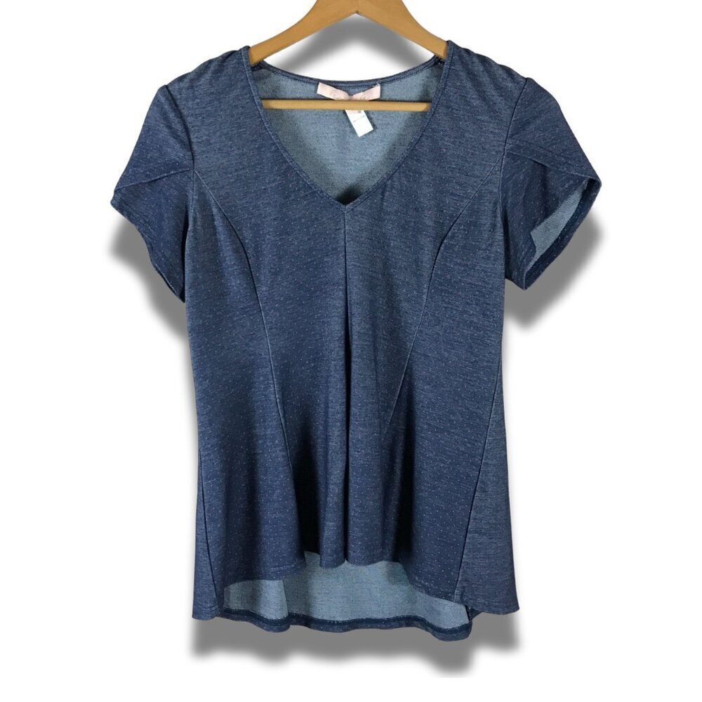 hutch Denim-look Polka Dot Tee Size SMALL
